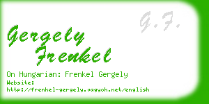 gergely frenkel business card